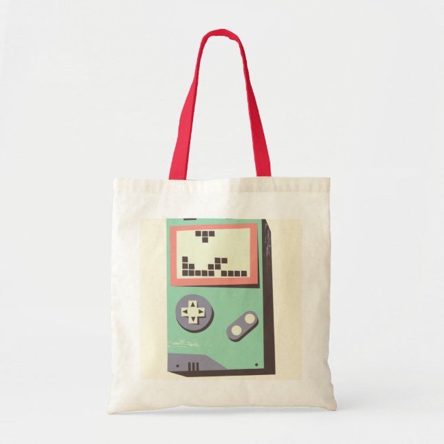 Bolsa Tote Retro LEGO Gameboy - Pixel Art Design (Frente)