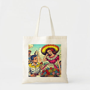 Bolsa Tote Retro Love Casal Comic