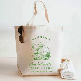 Bolsa Tote Retro Modern Yellow & Green Bachelorette Weekend