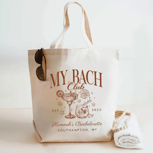 Bolsa Tote Retro Moderno Azul e Marrom Tot de Fim de Semana d