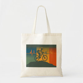 Bolsa Tote Retro Mountain Biker Heartbeat