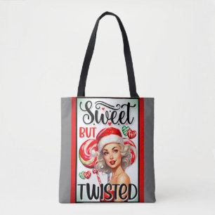 Bolsa Tote Retro Natal doce n Pinup torcido