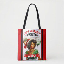 Bolsa Tote Retro Natal Pinup Deck