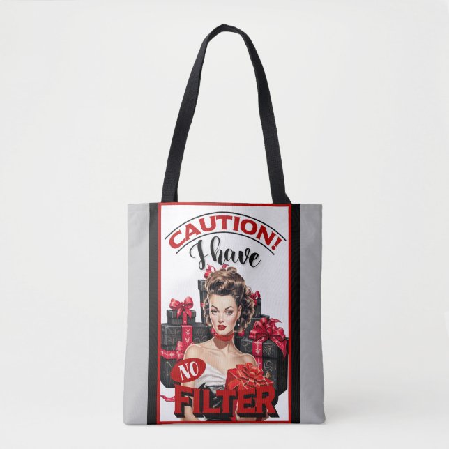 Bolsa Tote Retro Natal Sem Filtro Pinup (Frente)