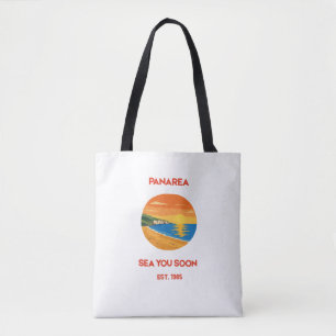 Bolsa Tote Retro Panarea Pôr do Sol Mar Você Em Breve Vintage