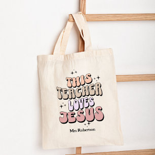 Bolsa Tote Retro personalizado fé agradecimento ao professor