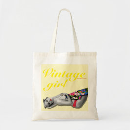 Bolsa Tote Retro Pinup Girl Art Vintage Yellow Shopper