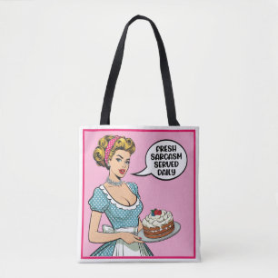 Bolsa Tote Retro Pinup_ Servido Diariamente
