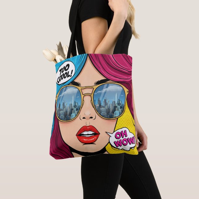 Bolsa Tote Retro-Pop Art (Close Up)