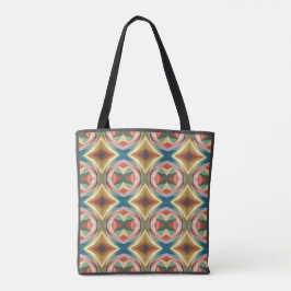 Bolsa Tote Retro Pop Art Geometric Color Block Pattern