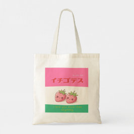 Bolsa Tote Retro Pop Strawberry Charm - Harajuku Kawaii Style