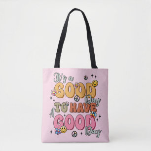 Bolsa Tote Retro Positividade "É um bom dia"