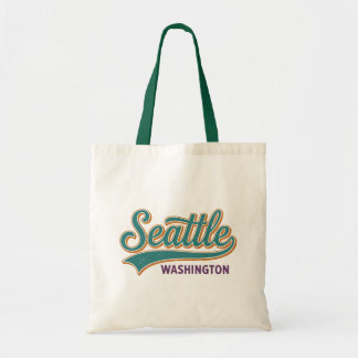 Bolsa Tote Retro Seattle Washington Tipografia Vintage