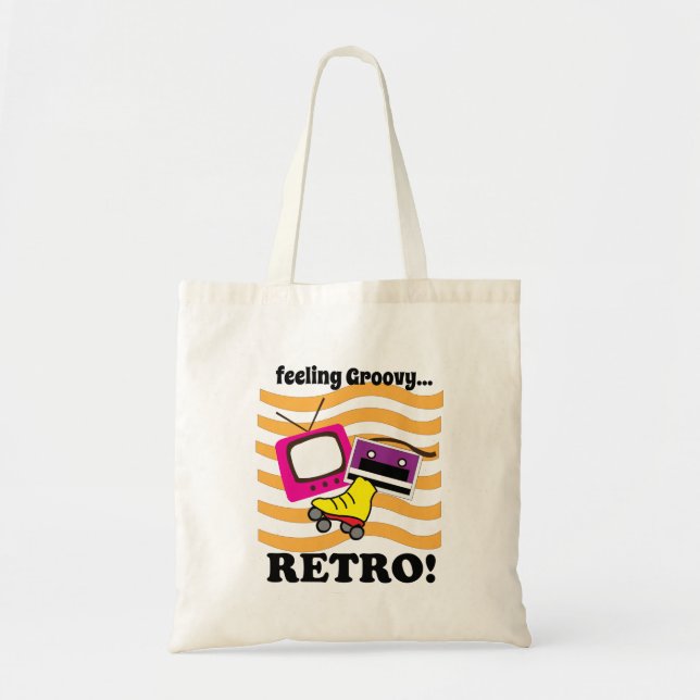 Bolsa Tote Retro Sensação de Groovy Retro (Frente)