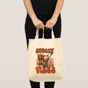 Bolsa Tote Retro Spookes Vibes Dabbing Skeleton Halloween