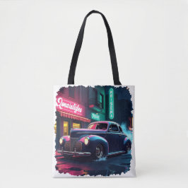 Bolsa Tote  Retro Street Scene Art