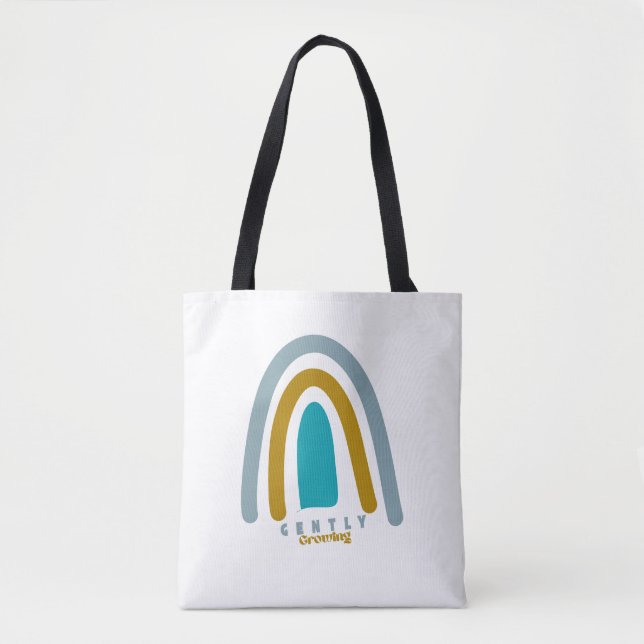 Bolsa Tote Retro Sun Mental Health Quote  (Frente)
