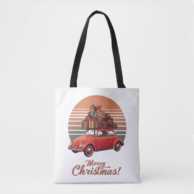 Bolsa Tote Retro Sunset Christmas (Frente)
