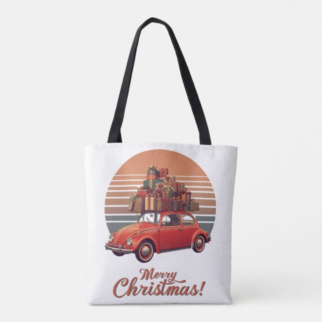 Bolsa Tote Retro Sunset Christmas (Verso)