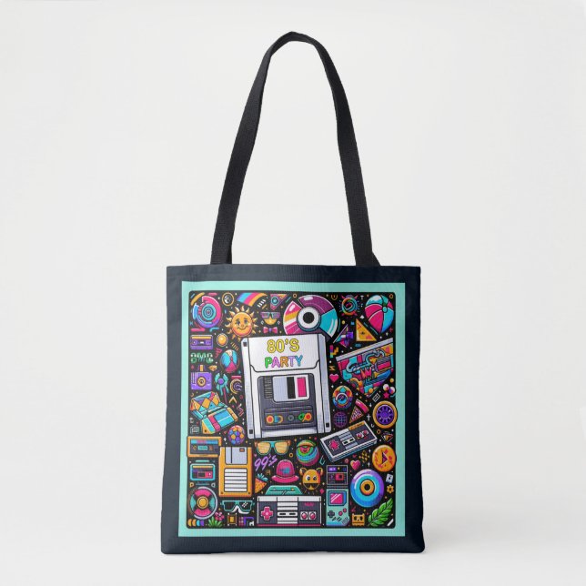 Bolsa Tote Retro Tech Playground: Uma Odisseia Nostálgica Dos (Frente)