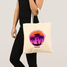 Bolsa Tote Retro Tropical Palm Tree Beach Vacation