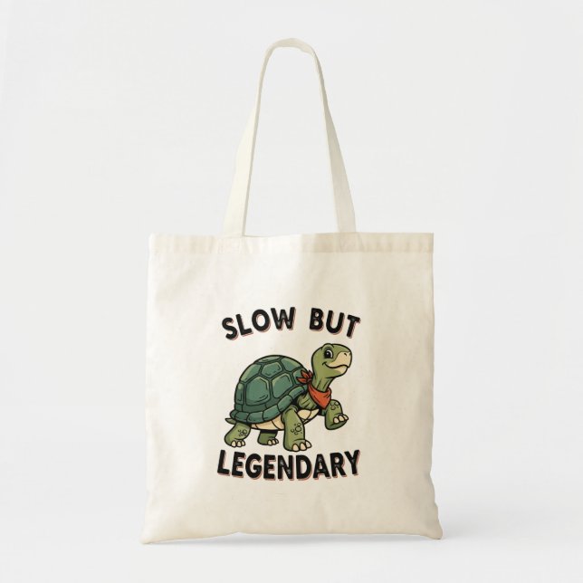 Bolsa Tote Retro Turtle Slow Life Canvas Tote Bag (Frente)