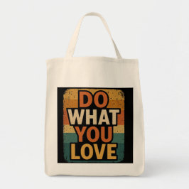 Bolsa Tote Retro Vibes - Faça o que você ama