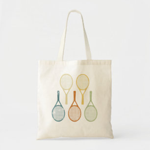 Bolsa Tote Retro Vintage - Tênis Racket Racquet Player