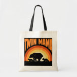 Bolsa Tote Retro Vintage Twin Mama Bear Mothers Day Funny<br><div class="desc">Retro Vintage Twin Mama Bear Mothers Day Funny New Mom Gift. Perfect gift for your dad,  mom,  papa,  men,  women,  friend and family members on Thanksgiving Day,  Christmas Day,  Mothers Day,  Fathers Day,  4th of July,  1776 Independent day,  Veterans Day,  Halloween Day,  Patrick's Day</div>