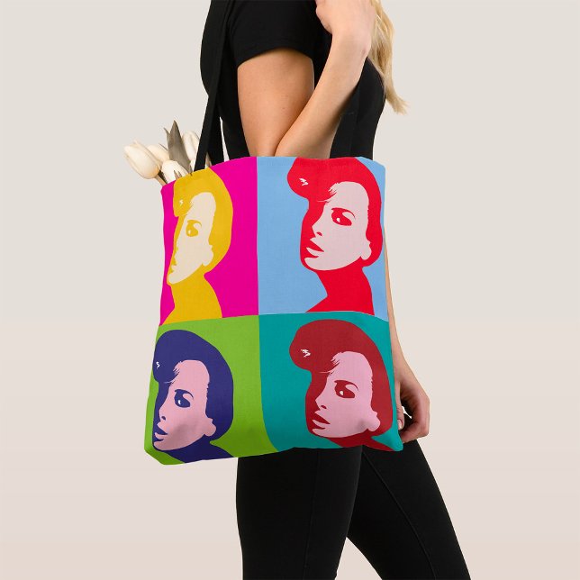 Bolsa Tote Retro Women Pop Art (Criador carregado)