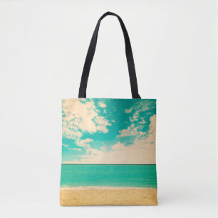 Bolsa Tote Retrorna praia, retrô, poster, foto, fundo