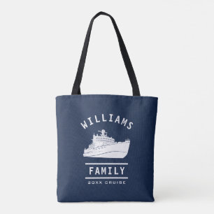 Bolsa Tote Reunião de Família Divertida Cruzeiro de Férias de