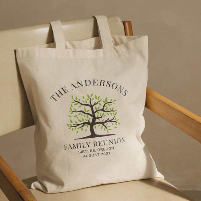 Bolsa Tote Reunião de Família Personalizada Genealogia (Genealogy Tree Family Reunion Tote Bag)