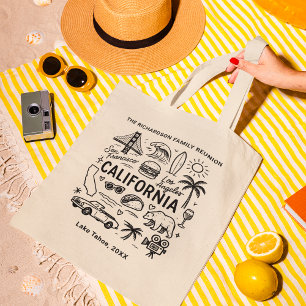 Bolsa Tote Reunião de Família Personalizada na Califórnia