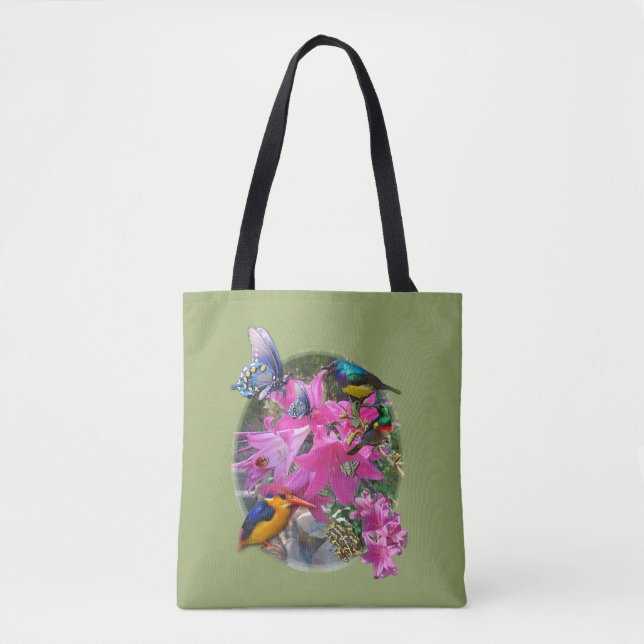 Bolsa Tote Reunião do Jardim de Amaryllis-flower (Frente)