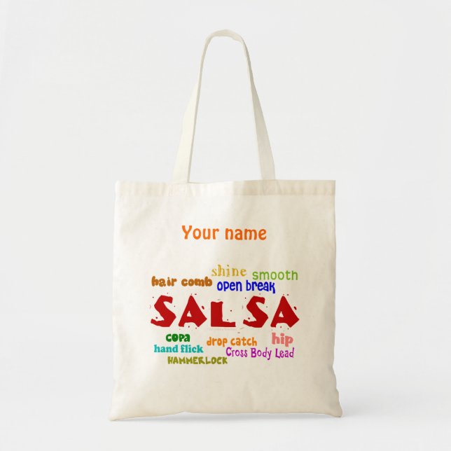 Bolsa Tote Reusável conhecido feito sob encomenda da dança (Frente)
