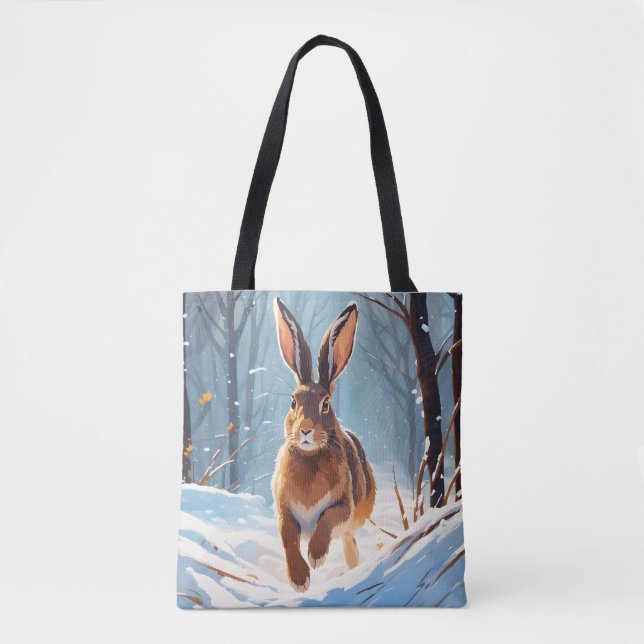Bolsa Tote Revelação Com Neve: A Orelha Corre (Frente)