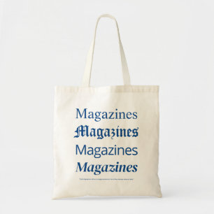Bolsa Tote Revistas Azuis, Bolsa Tote de Moda Tend