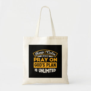 Bolsa Tote Reze e Confie no Plano Ilimitado de Deus baseado n
