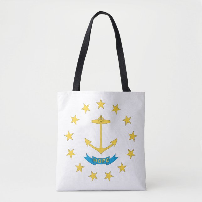 Bolsa Tote RHODE ISLAND Flag Design - (Frente)