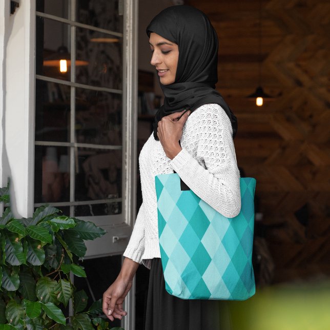 Bolsa Tote Rhombus azul (Criador carregado)
