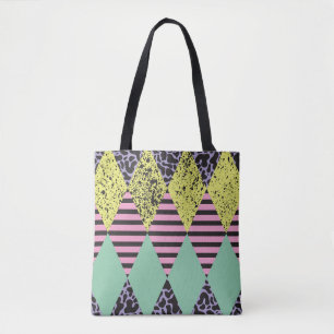 Bolsa Tote Rhombus Moderno: Estilo sem costura Abstrato.