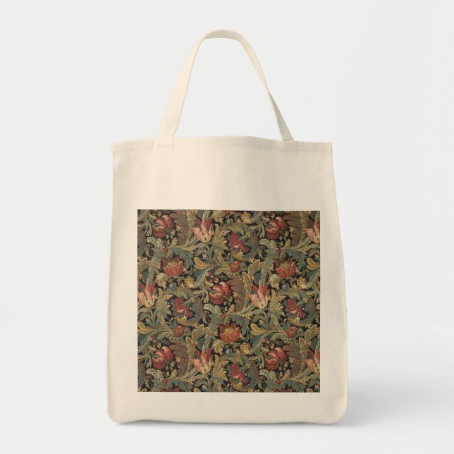 Bolsa Tote Rich Floral Tapeçaria Brocade Antique Clássica (Frente)