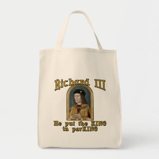 Bolsa Tote Richard III pôr o rei no tshirt do estacionamento (Frente)