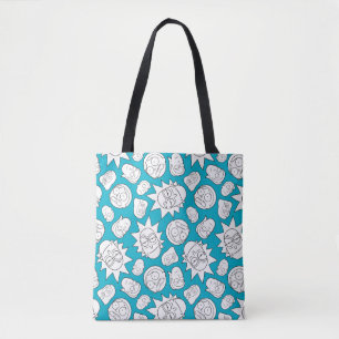 Bolsa Tote RICK E MORTY™ Padrão da cabeça da família S