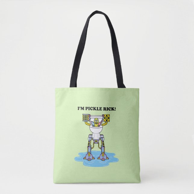 Bolsa Tote RICK E MORTY™| Picles Rick Toilet Mech (Frente)