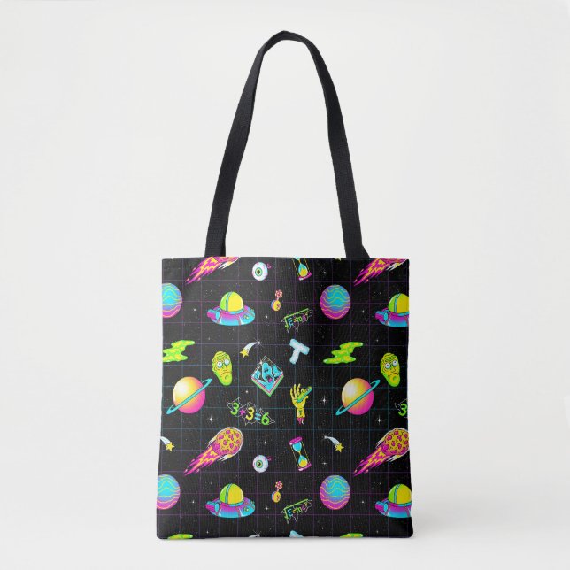 Bolsa Tote RICK E MORTY™ | Psicodélica 3 Padrão (Frente)
