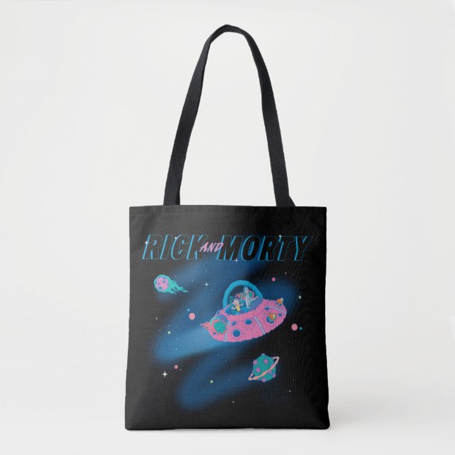 Bolsa Tote RICK E MORTY™ | Viajar Pelo Espaço (Frente)