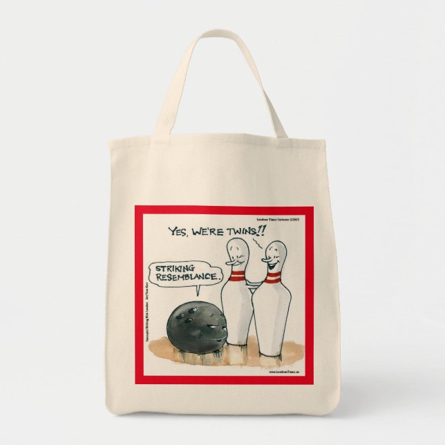Bolsa Tote Rick London Cartoons Humor Bowling Comic (Frente)