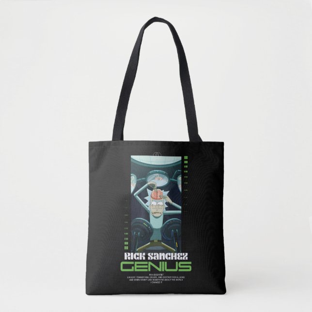 Bolsa Tote Rick Sanchez Genius Quote Gráfico (Frente)